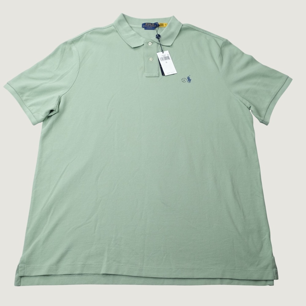 Polo Ralph Lauren Polo Shirt Classic Fit XL Green Cotton Pique Short Sleeve